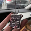 Islam car handings arabic quran AYATUL KURSI travel Dua/Dua al safar stainless steel Car Pendant decoration