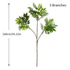 76-140cm Large Artificial Ficus Tree Branch Fake Lacquer Tree Plastic Banyan Plants Green Tall Palm Leaves For Home Garden Decor   4