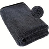 Dark gray car microfiber towel, oversized strong absorbent car wash cloth